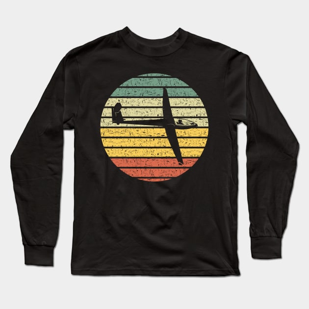 Vintage glider silhouette Long Sleeve T-Shirt by Creastorm